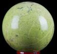 Polished Green Opal Sphere - Madagascar #78754-1